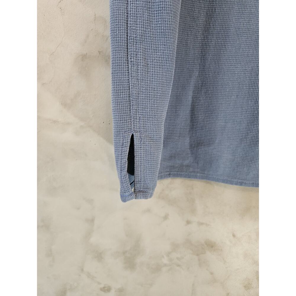 Vintage Silk Men's Woven Silk Grey Blue Short Sleeve Button-Up Shirt size L - Picture 6 of 7